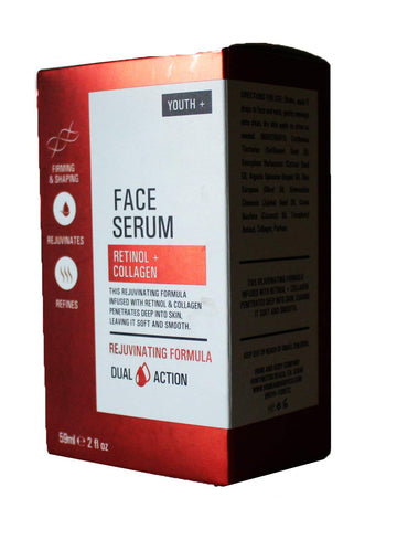 Youth+ Face Serum Dual Action Skin Retinol and Collagen Rejuvinating