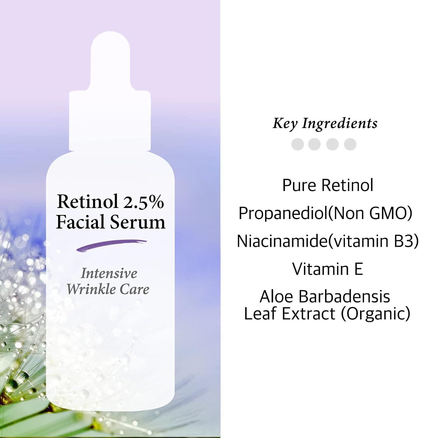 Esupli.com Retinol 2.5% Solution Facial Serum with Vitamin E - Facial C