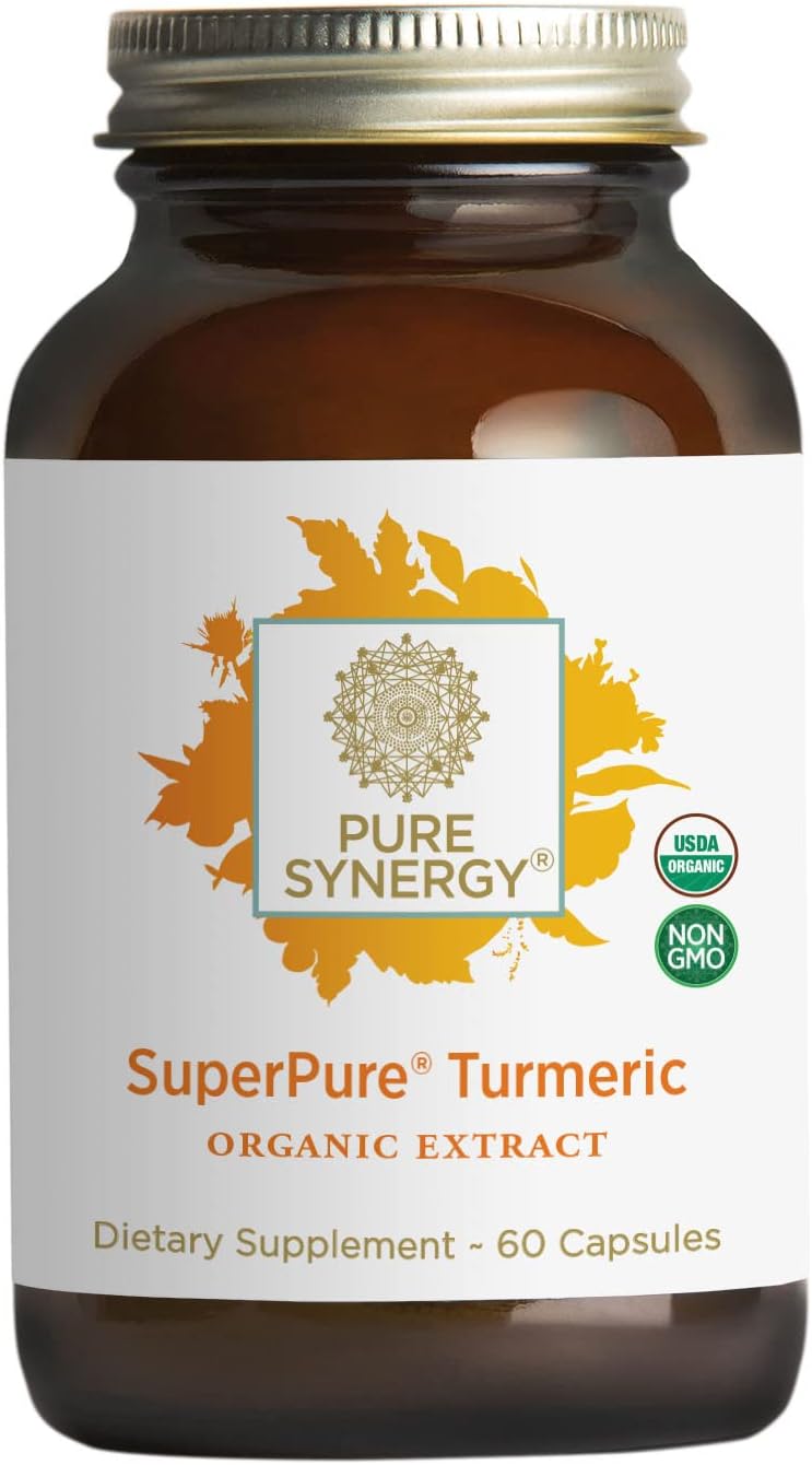 Pure Synergy SuperPure Turmeric Extract | 60 Capsules | USDA Organic |
