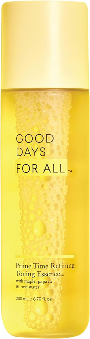 Good Days For All Prime Time Refining Toning Essence, Hydrating & Cleansing Face Toner, with Maple Extract & Rose Water, 6.67 .