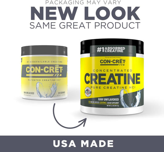 CON-CRET Creatine HCl Powder | Supports Muscle, Cognitive, and Immune