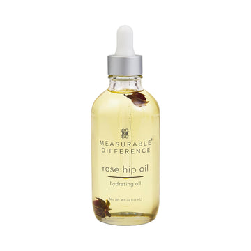 Measurable Difference Rose Hip Hydrating Oil for Face & Body, 4  - Absorbs Quickly to Nourish Skin and Help Prevent Premature Signs of Aging