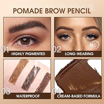 Eyebrow Gel Set 5pcs, 4pcs Color Eyebrow Cream + 1pc Laminating Gel 3D Clear Contour Brow Gel Eyebrow Cream, Brow Glue for Eyebrows, Clear Eyebrow Setting Gel Brow Mascara, Brow Lift(5Pcs)