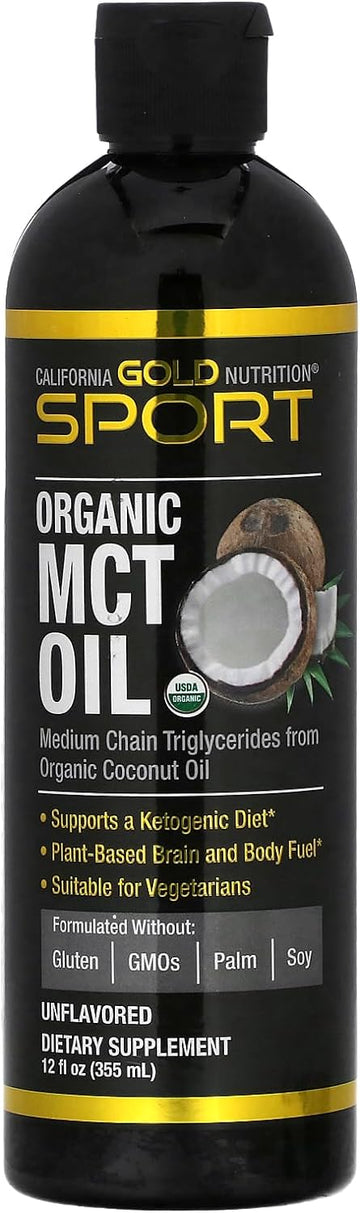 MCT Oil, Certified Organic, Medium Chain Triglycerides from USDA Organ12.52 Ounces