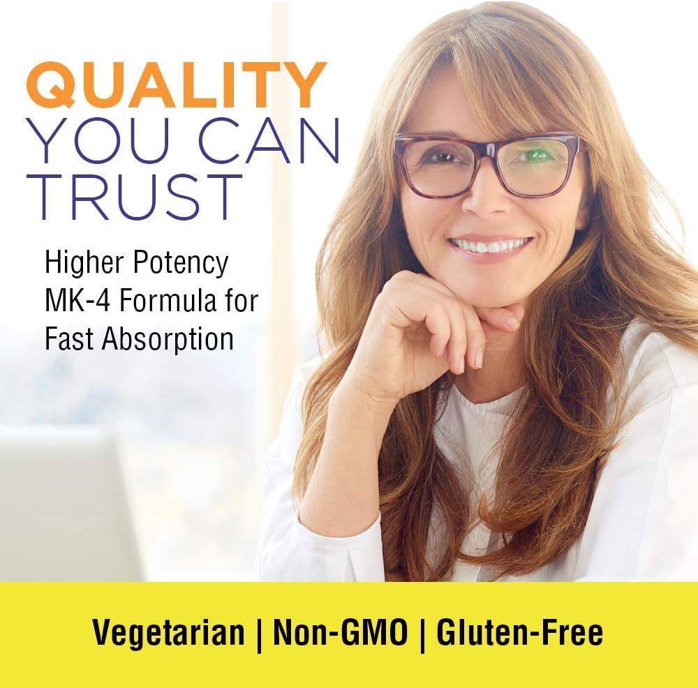 Nature's Life Vitamin K2 5000mcg | High Potency MK4 Formula Helps Supp