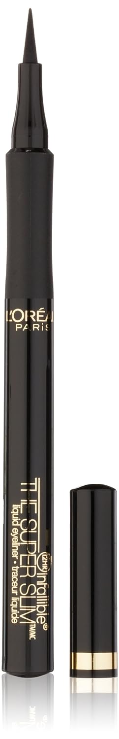 L'Oreal Paris The Super Slim Eyeliner by Infallible, Black, 0.034 uid