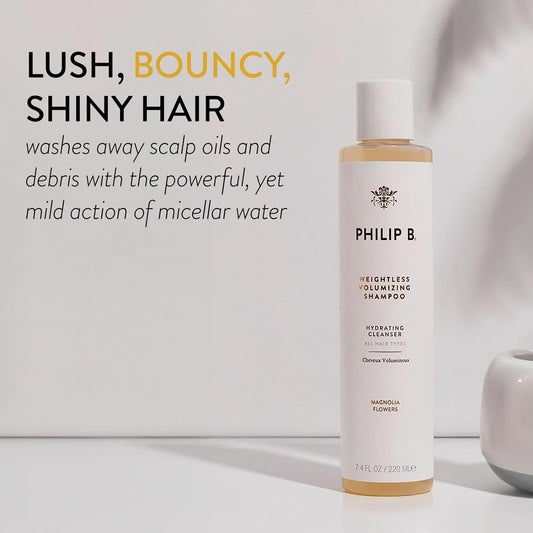 PHILIP B Weightless Volumizing Hair Shampoo 7.4 . (220 ml) | Removes Oil and Product Build-Up, Extra Body and Lushness