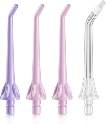 Only Compatible with COSLUS Kids Water osser Model F5023, 4 PCS Water osser Tip Replacement Heads, Pink Purple