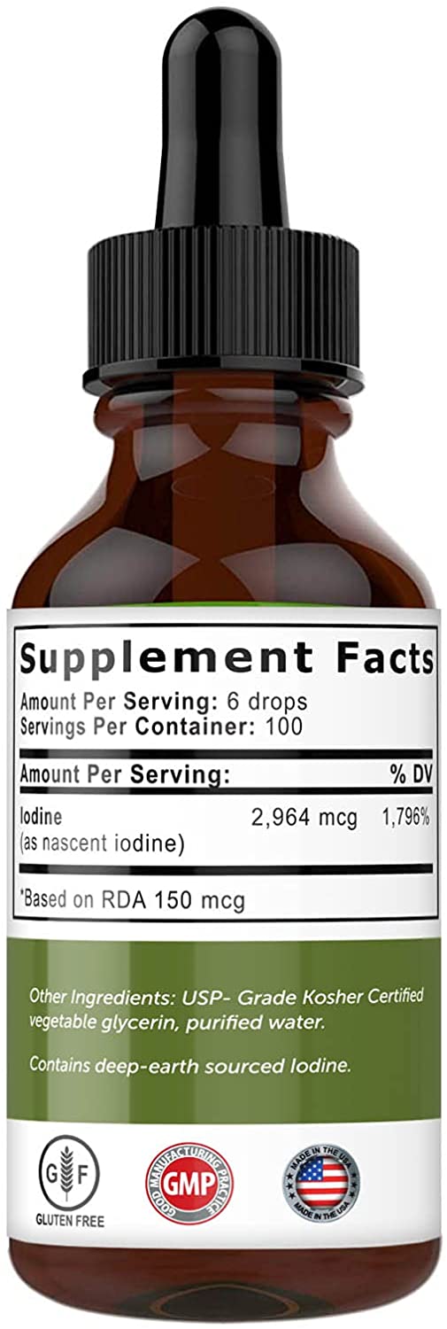 Nascent Iodine Drops for Thyroid Support. A Complete Nascent Iodine Supplement