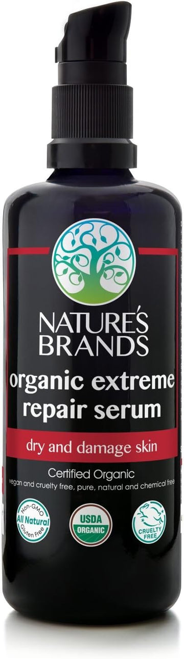 Herbal Choice Mari Organic Extreme Repair Serum, Dry and Damaged Skin; 3.4 UV Glass