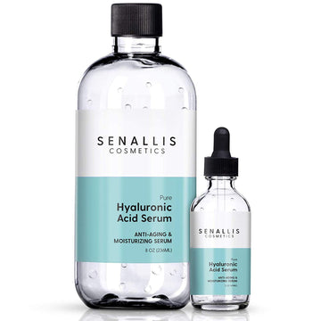 Hyaluronic Acid Serum 8   And 2  , Made From Pure Hyaluronic Acid, Anti Aging/ Wrinkle, Ultra-Hydrating Moisturizer That Reduces Dry Skin Manufactured In USA