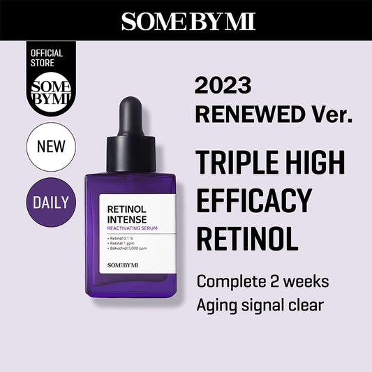 SOME BY MI Retinol Intense Reactivating Serum - 1.01, 30 - Mild 0.1% Retinol Serum for Anti-Aging and Glass Skin - Improvement of Post Acne Marks, Skin Texture and Elasticity - Facial Skin Care