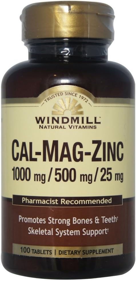 Windmill Calcium, Magnesium and Zinc Tablets 100 Tablets