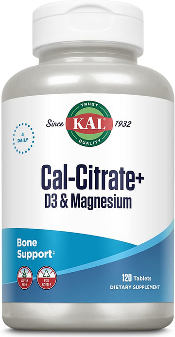 KAL Cal-Citrate+, Calcium Citrate Plus Vitamin D-3 and 500 mg of Magne