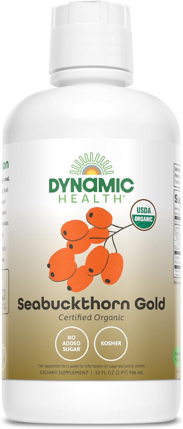 Dynamic Health Seabuckthorn Gold, Usda Certified Organic Sea Buckthorn