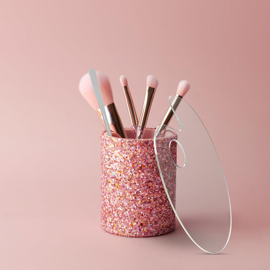 Korean Makeup Spatula Set, Professional Stainless Steel Makeup Spatula With Transparent Acrylic Palette,Picasso Foundation Makeup stick Set