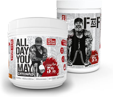 5% Nutrition Rich Piana 2-Stack | AllDayYouMay Caffeinated + FasF | BC