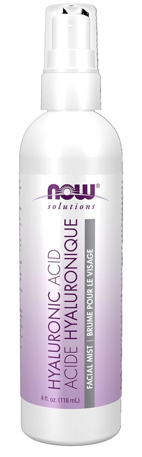 NOW Solutions, Hyaluronic Acid Hydration Facial Mist with Aloe Vera and Cucumber Extracts, 4-