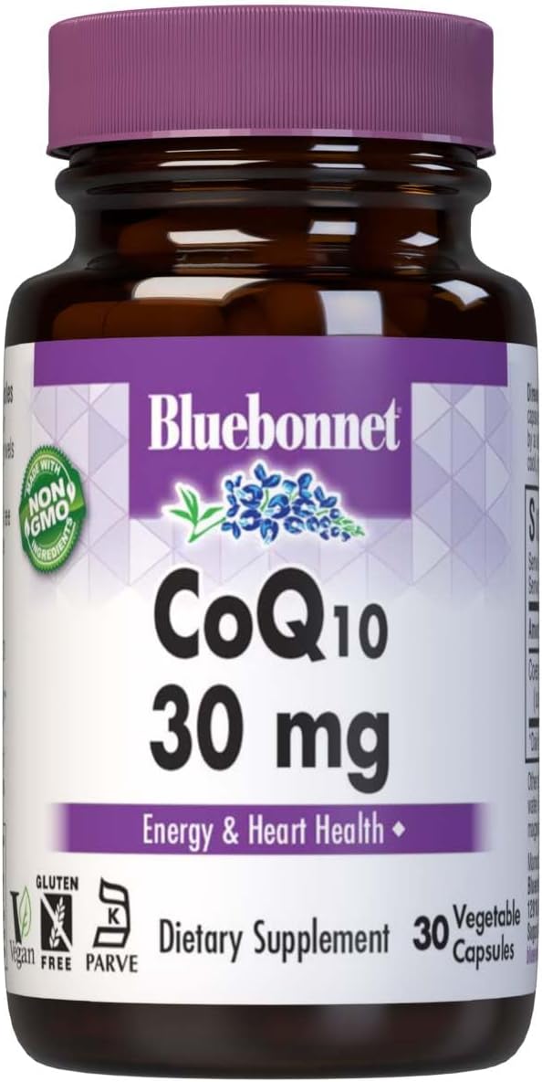 BlueBonnet CoQ-10 Vegetarian Capsules, 30 mg, 30 Count
