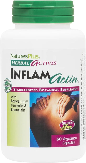 NaturesPlus Herbal Actives InflamActin - 60 Vegetarian Capsules - Herb