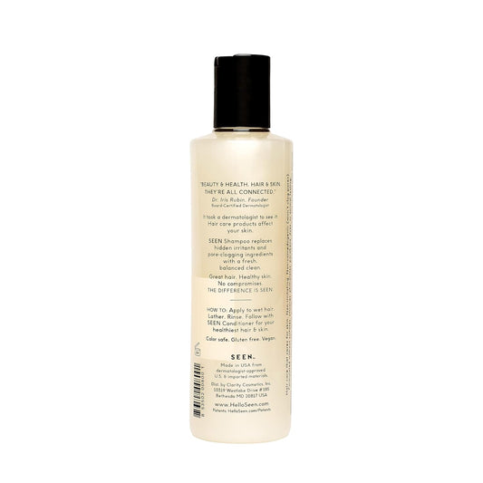 SEEN Shampoo - Non-Comedogenic & Sulfate-Free Hair Shampoo- Dermatologist-Developed - Safe for Sensitive, Eczema & Acne Prone Skin