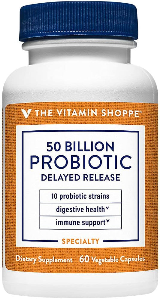 The Vitamin Shoppe Probiotic Delayed Release 50 Billion - with 10 Prob2.88 Ounces