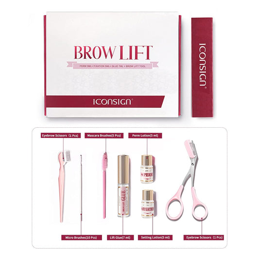 Brow Lamination Kit, ICONSIGN Eyebrow Lift Kit Professional Salon Result Create Fuller Eyebrows Look Lasts 8 Weeks, Suitable for Salon & Home Use
