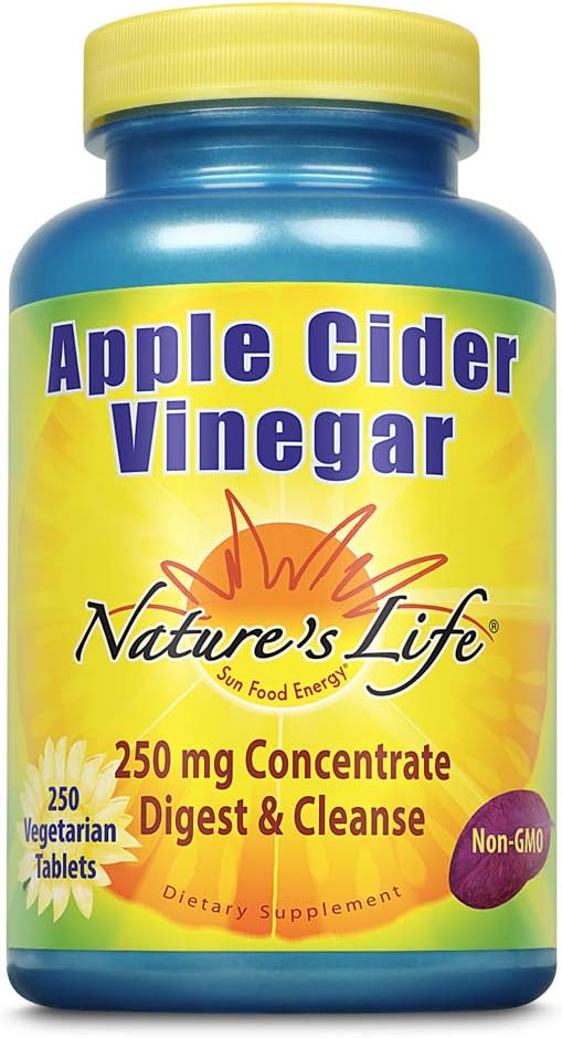 Nature'S Life Apple Cider Vinegar 250Mg | With 87 Mg Acetic Acid (250