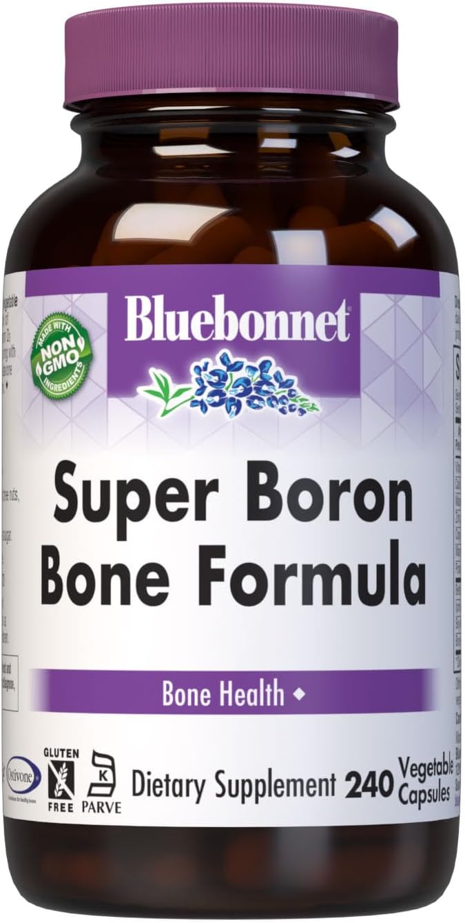BlueBonnet Super Boron Bone Formula Vegetarian Capsules, 240 Count, Wh
