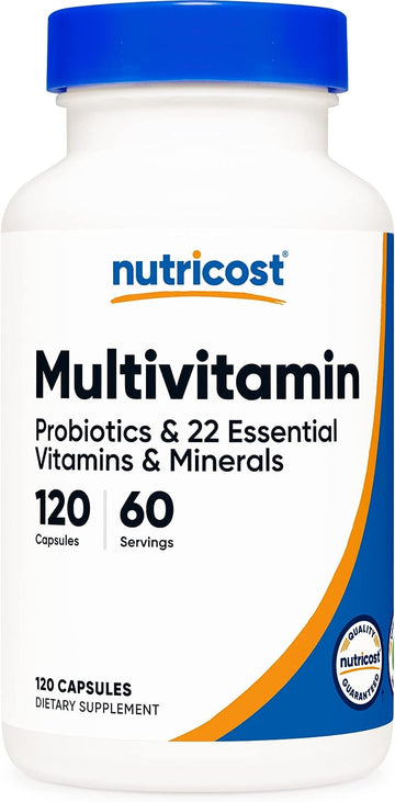 Nutricost Multivitamin with Probiotics 120 Vegetarian Capsules - Packed with Vitamins & Minerals