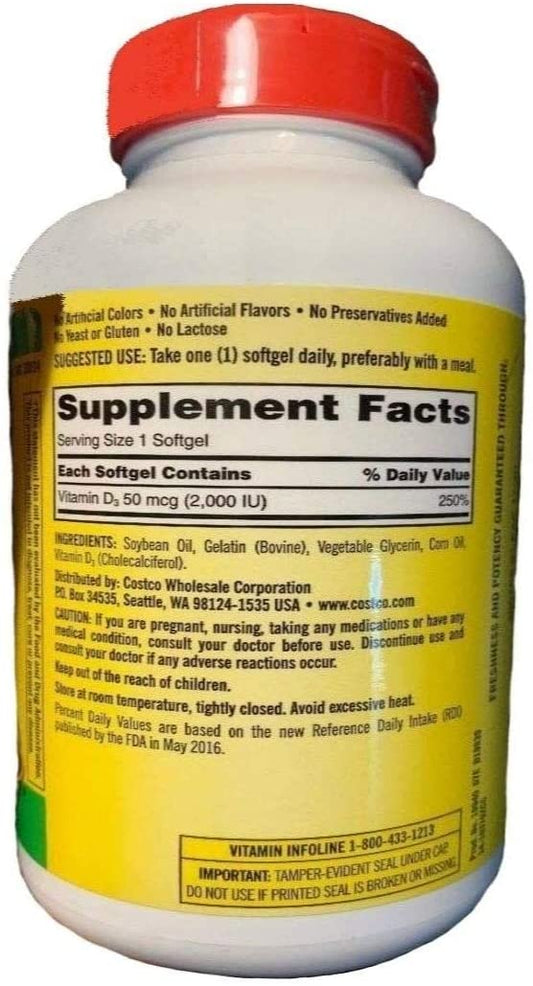 Kirkland Signature Expect More Extra Strength D3 50 Mcg