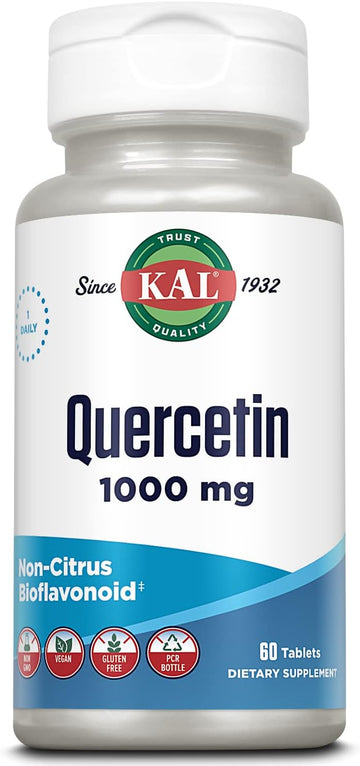 KAL Quercetin 1000mg Immune Support Supplement, Wellness Formula w/Bio