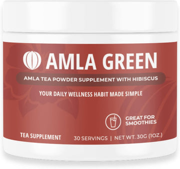 Amla Green Tea Superfood Powder Supplement, Daily Greens Antioxidant B