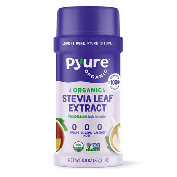 Pyure Organic Stevia Powder Extract | 100% Stevia No Fillers, Stevia Concentrate 300x Sweeter than Sugar | No Additives,