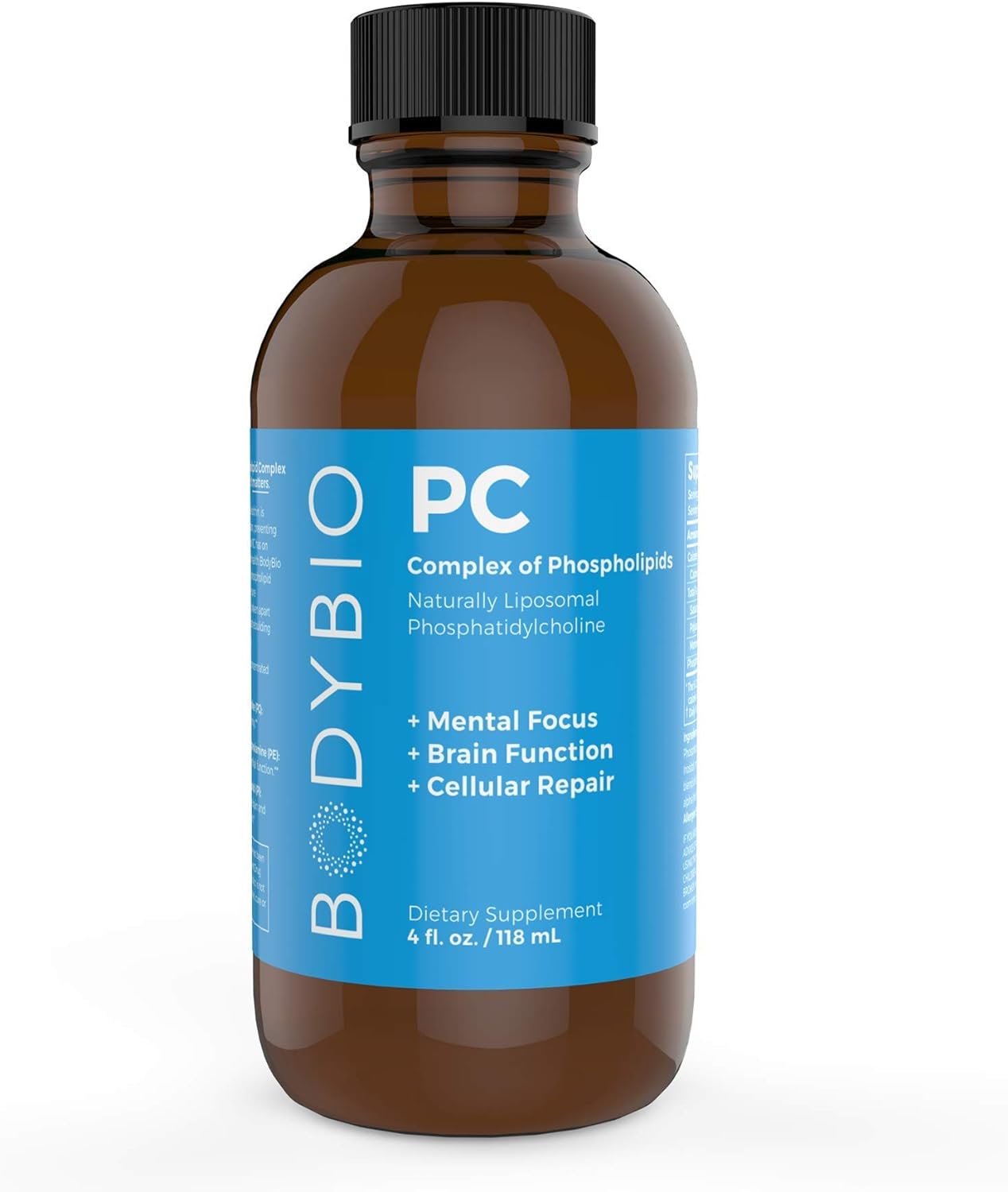 Bodybio Brain Supplement 4 Oz. - Phospholipid Complex For Healthy Agin