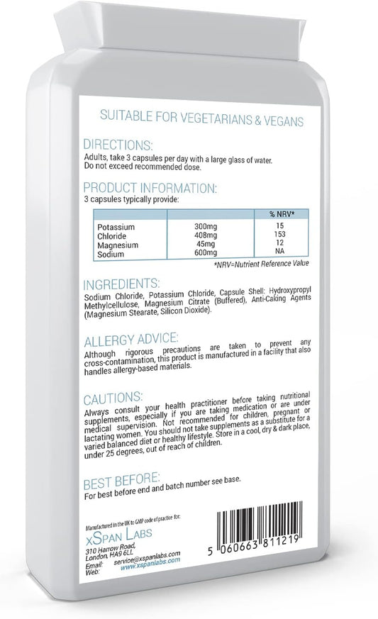 Fasting Electrolytes - 120 Capsules - Advanced Rapid Rehydration Formu130 Grams