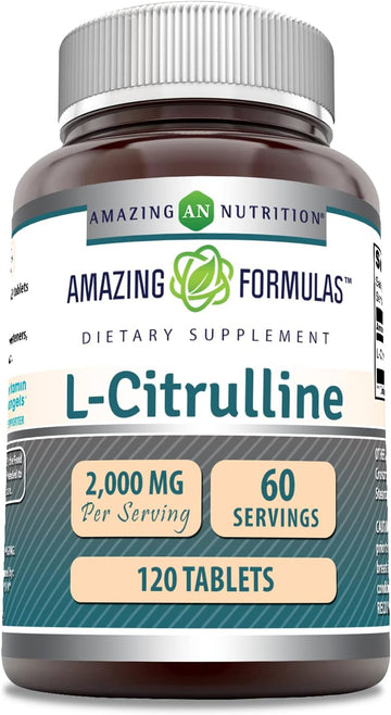 Amazing Formulas L Citrulline 2000mg Per Serving 120 Tablets Supplemen