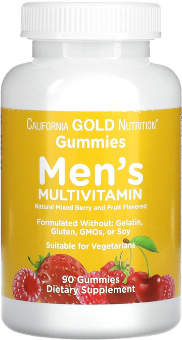 Men'S Multivitamin Gummies, Mixed Berry And Fruit Flavor, 90 Gummies,