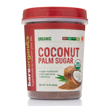 BareOrganics Coconut Palm Sugar, 16 Ounce