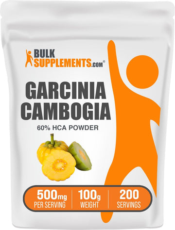 BulkSupplements.com Garcinia Cambogia Extract Powder (60% HCA) - Herbal Extract Supplement, Pure Garcinia Cambogia - Glu