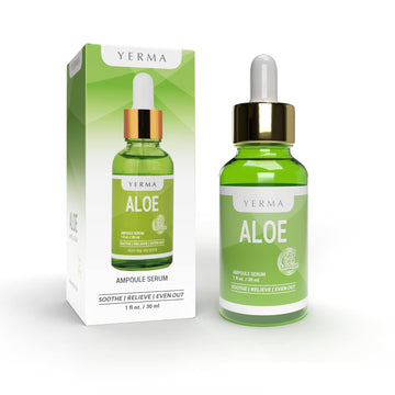 YERMA Aloe Serum Face Moisturizing Ampoule for Skincare | Anti aging, Exfoliating & Hydrating | Pimple, Freckle, Retinol, Repair, Acne, Breakout, Wrinkle | 30