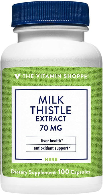 The Vitamin Shoppe Milk Thistle Extract 70mg Capsules, Silymarin Extra