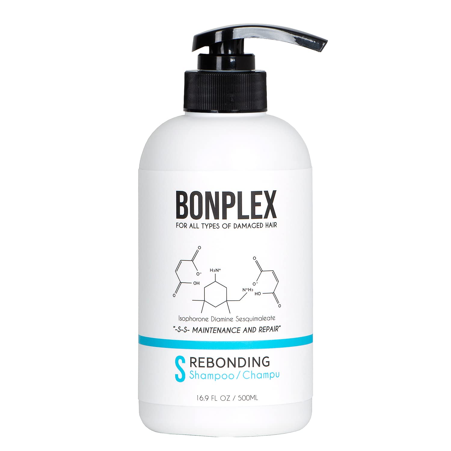 BONPLEX Rebonding Shampoo For All Hair Types | Damage and Dry Hair | Cystamine Dimaleate | Reconnect Damaged Broken Disulfide Bonds | Hair Restore and Bonding Repair Shampoo 16.9