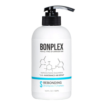BONPLEX Rebonding Shampoo For All Hair Types | Damage and Dry Hair | Cystamine Dimaleate | Reconnect Damaged Broken Disulfide Bonds | Hair Restore and Bonding Repair Shampoo 16.9