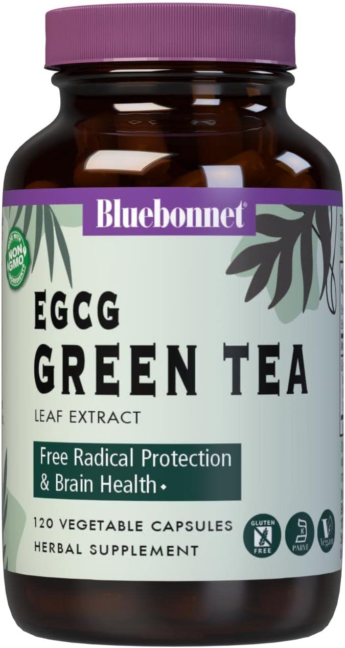 BlueBonnet EGCG Green Tea Leaf Extract Supplement, 120 Count