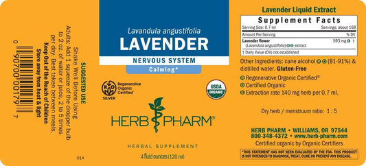 Herb Pharm Certified Organic Lavender Flower Liquid Extract