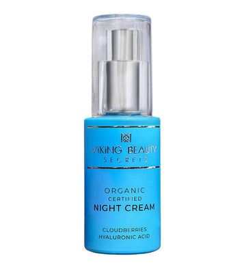 Viking Beauty Secrets Night Cream - Anti Aging Night Face Cream with Nordic Antioxidant Berries - Hyaluronic Acid Night Cream Moisturizer for Face to Replenish Lost Moisture - 1