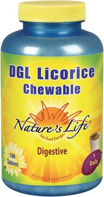 Nature'S Life Dgl Licorice Tablets, 380 Mg, Chewable, 100 Count