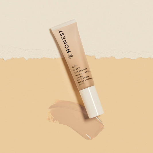 Honest Beauty CCC Clean Corrective with Vitamin C Tinted Moisturizer | Mineral SPF 30 | Vegan + Cruelty Free | Tundra Fair, 1