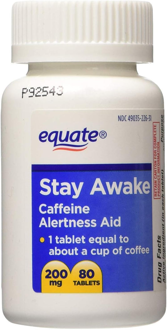Equate - Stay Awake - Alertness Aid with Caffeine | Maximum Strength |